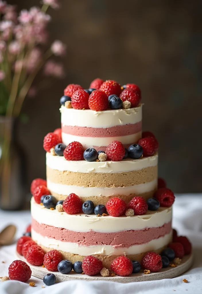 17 Trending Romantic Wedding Cake Styles That Will Capture Your Heart (Especially #4!) - 16. Layered Mousse Cake