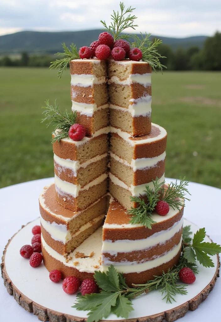 17 Trending Romantic Wedding Cake Styles That Will Capture Your Heart (Especially #4!) - 2. Rustic Naked Cake