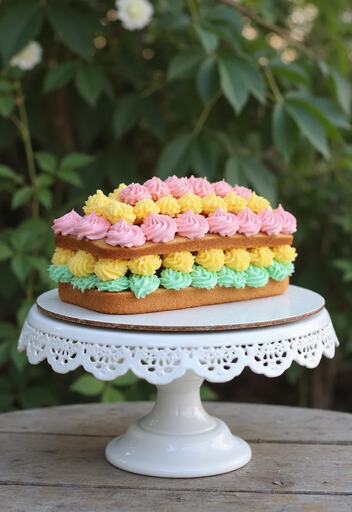 17 Unique Loaf Cake Decoration Styles That Will Make Your Cake the Star of the Show! - 10. Layered Frosting Delight