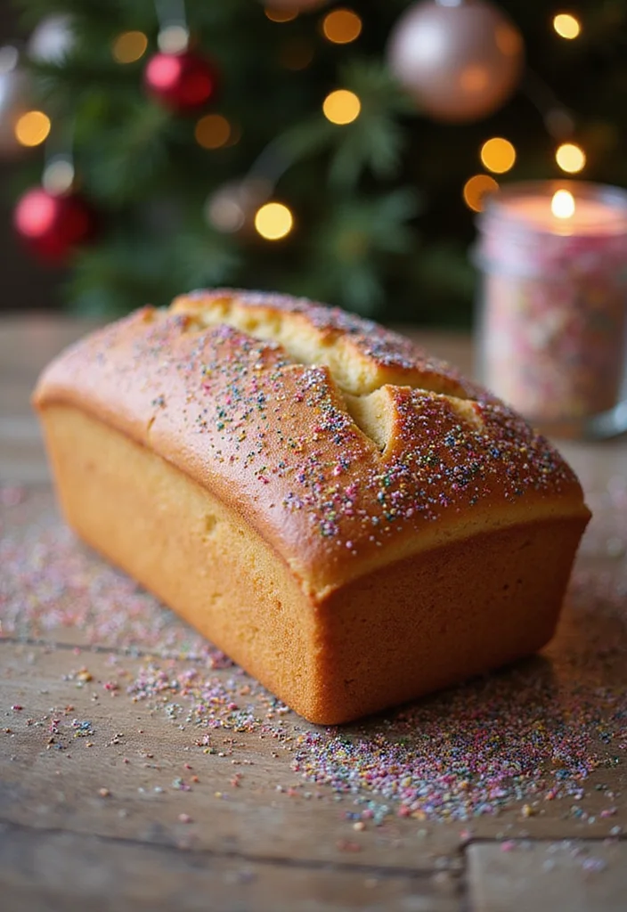 17 Unique Loaf Cake Decoration Styles That Will Make Your Cake the Star of the Show! - 16. Glitzy Edible Glitter