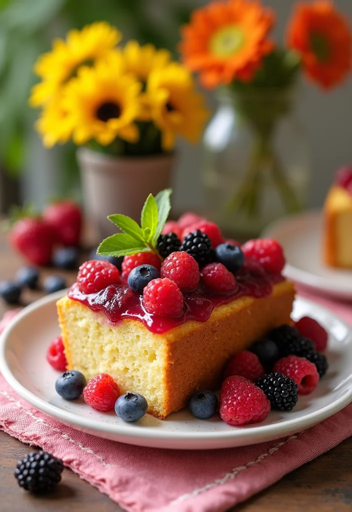 17 Unique Loaf Cake Decoration Styles That Will Make Your Cake the Star of the Show! - 17. Layered Fruit Compote
