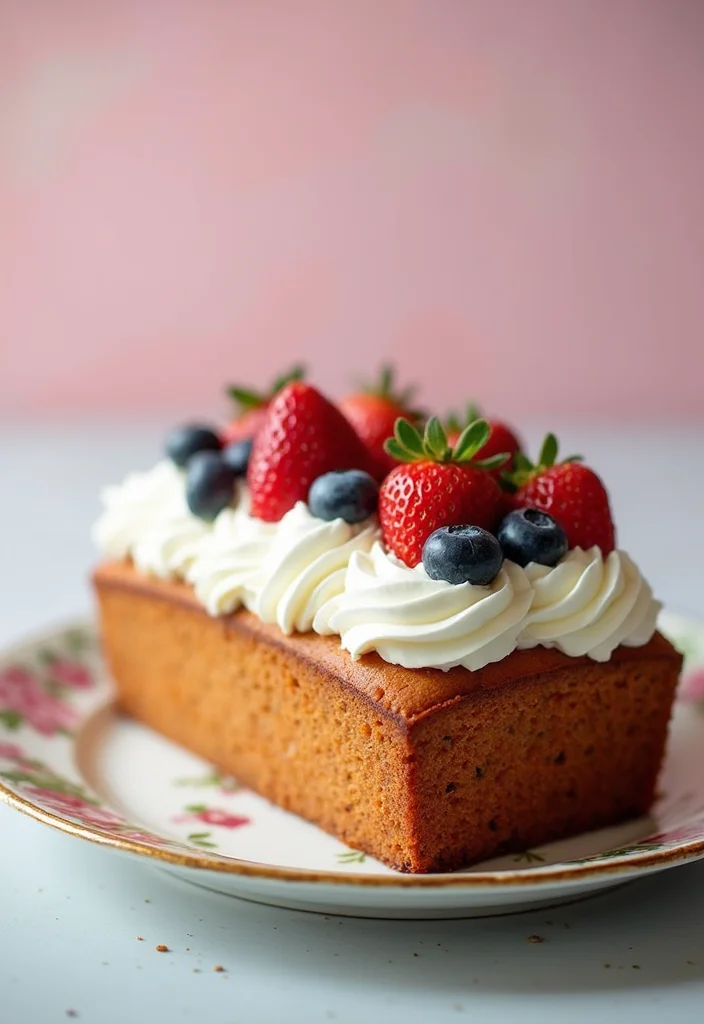 17 Unique Loaf Cake Decoration Styles That Will Make Your Cake the Star of the Show! - 2. Whipped Cream Wonderland