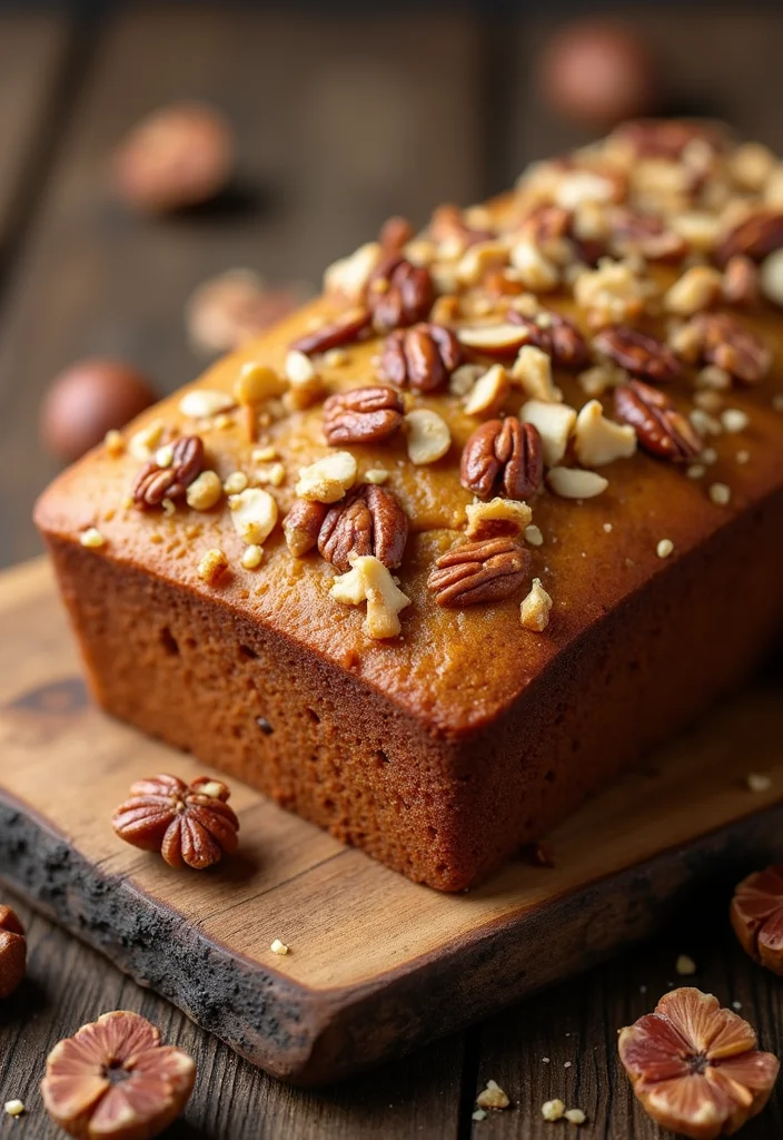 17 Unique Loaf Cake Decoration Styles That Will Make Your Cake the Star of the Show! - 3. Nutty Delight