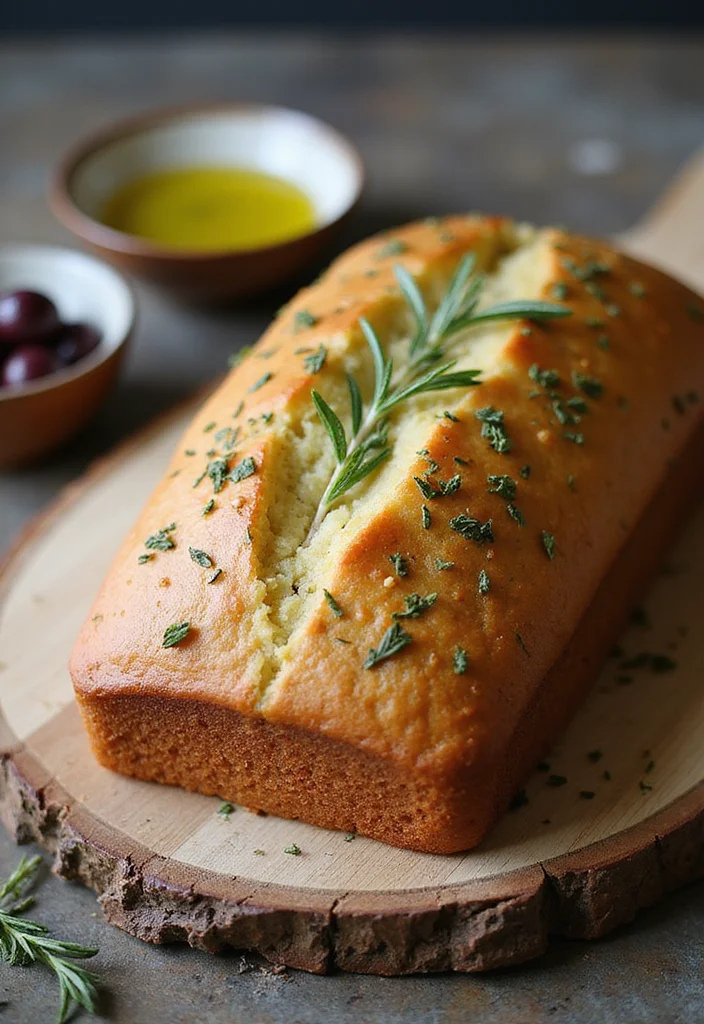 17 Unique Loaf Cake Decoration Styles That Will Make Your Cake the Star of the Show! - 9. Savory Herb Infusion