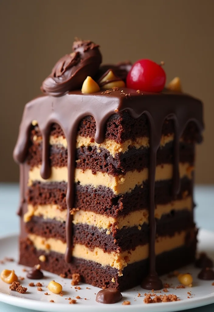 18 Fun Birthday Cake Designs That Steal the Show (Your Guests Will Love #3!) - 11. Chocolate Peanut Butter Cake