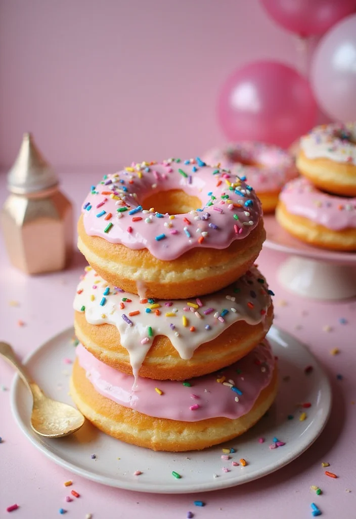 18 Fun Birthday Cake Designs That Steal the Show (Your Guests Will Love #3!) - 12. Donut Cake