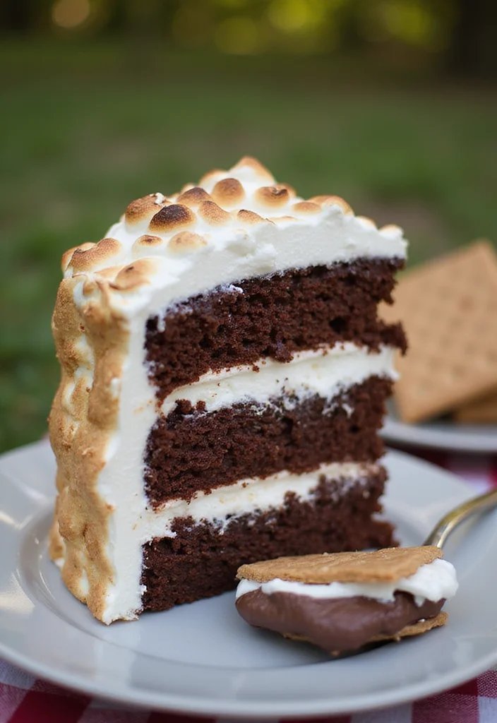 18 Fun Birthday Cake Designs That Steal the Show (Your Guests Will Love #3!) - 13. S'mores Cake