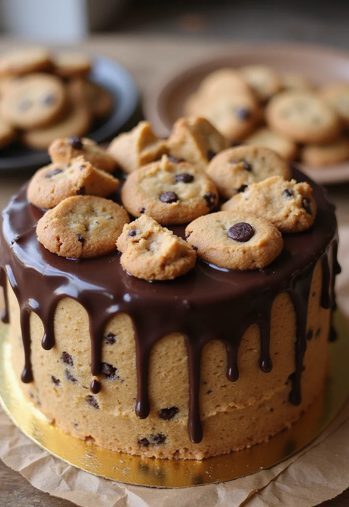 18 Fun Birthday Cake Designs That Steal the Show (Your Guests Will Love #3!) - 8. Cookie Dough Cake