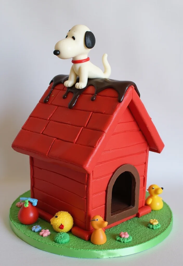 18 Snoopy Cake Ideas That Will Make You the Star of Every Party (Get Ready for #3!) - 2. Snoopy's Doghouse Cake
