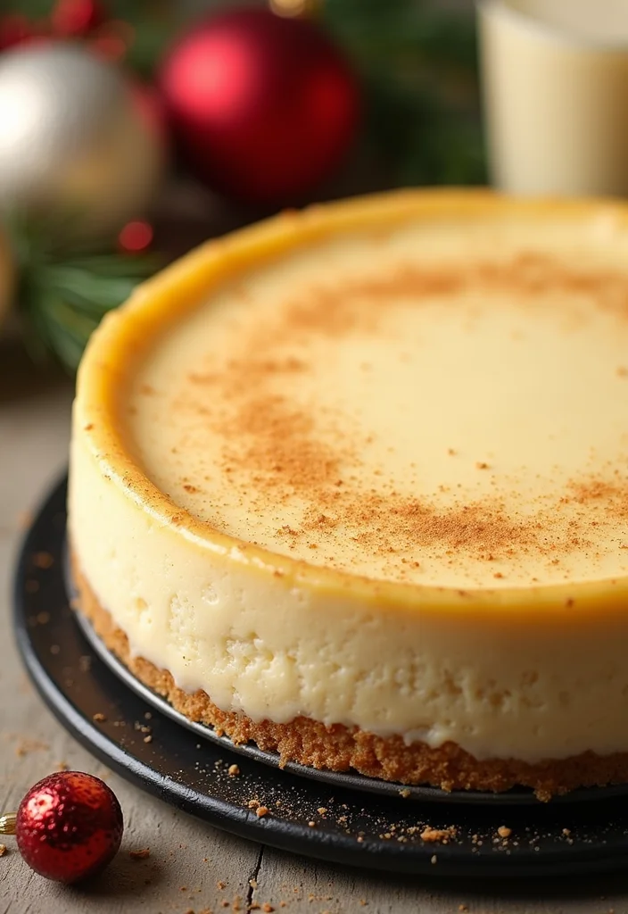 19 Quick and Easy Holiday Baking Ideas: Christmas Cakes That Impress (#11 Is a Showstopper!) - 4. Eggnog Cheesecake
