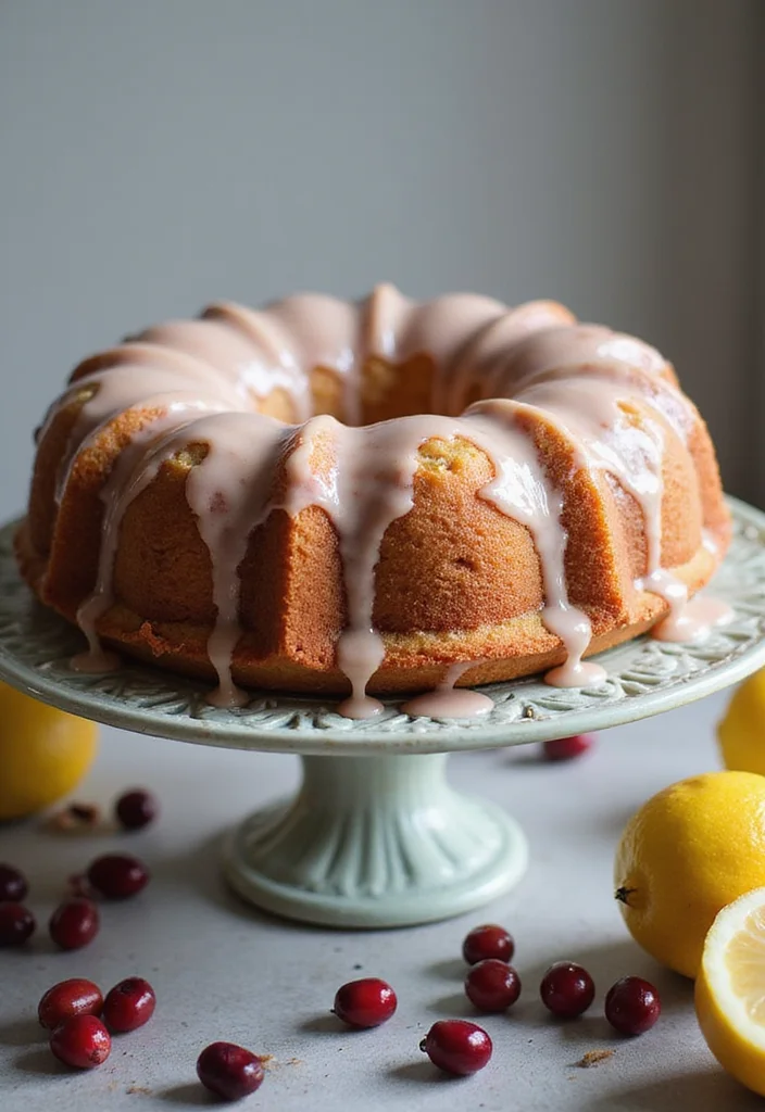 19 Quick and Easy Holiday Baking Ideas: Christmas Cakes That Impress (#11 Is a Showstopper!) - 8. Cranberry Lemon Drizzle Cake