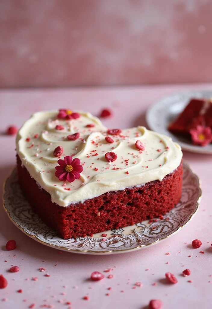 20 Sweet Couple Dessert Ideas for Your 1st Anniversary (You’ll Adore #10!) - 1. Heart-Shaped Red Velvet Cake