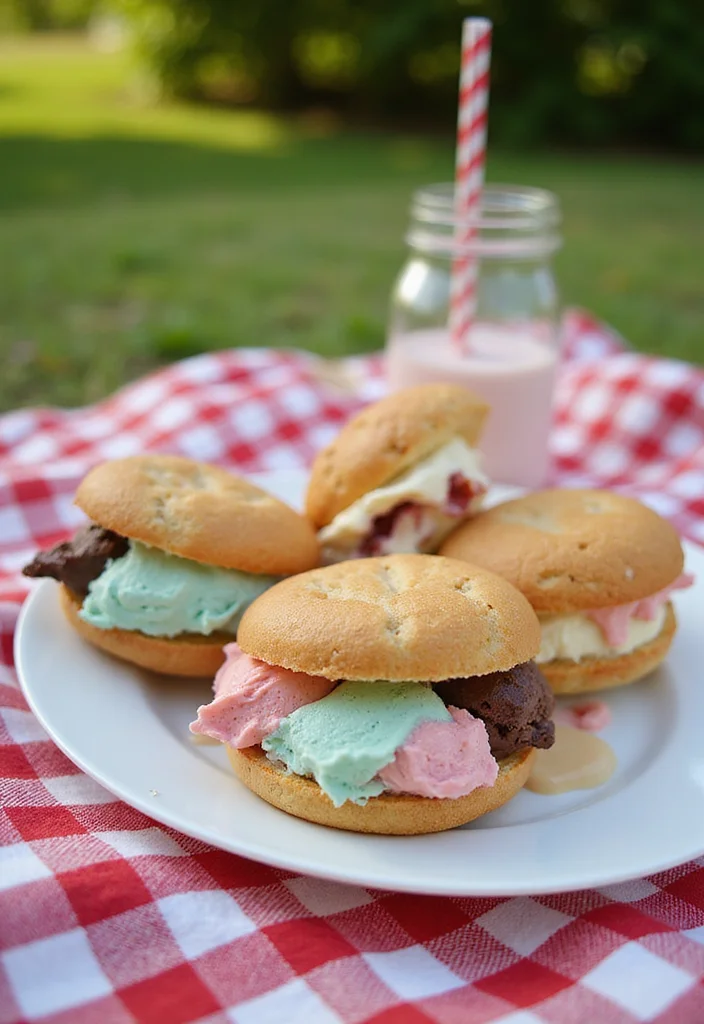 20 Sweet Couple Dessert Ideas for Your 1st Anniversary (You’ll Adore #10!) - 20. Ice Cream Sandwiches with a Twist