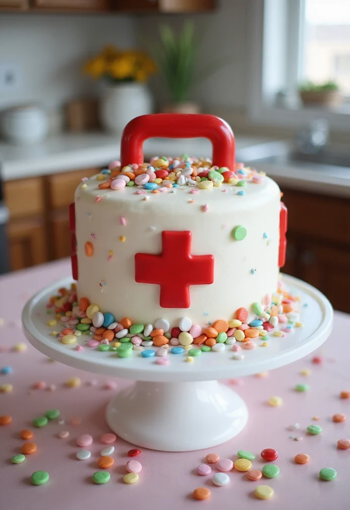 20 Unique Medical Birthday Cakes That Will Make Your Celebration Unforgettable (Check Out #10!) - 17. First Aid Kit Cake