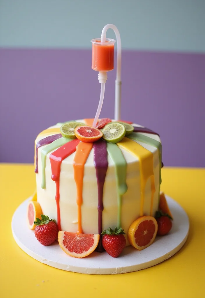 20 Unique Medical Birthday Cakes That Will Make Your Celebration Unforgettable (Check Out #10!) - 5. IV Drip Cake