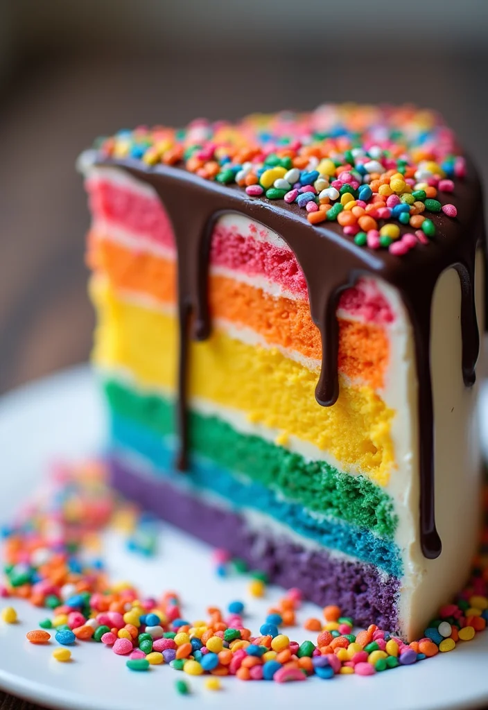 21 Cake Decorating Ideas That'll Transform Your Baking Game (You Won't Want to Miss #8!) - 1. Rainbow Drip Cake