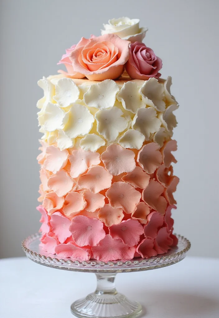 21 Cake Decorating Ideas That'll Transform Your Baking Game (You Won't Want to Miss #8!) - 17. Petal Cake