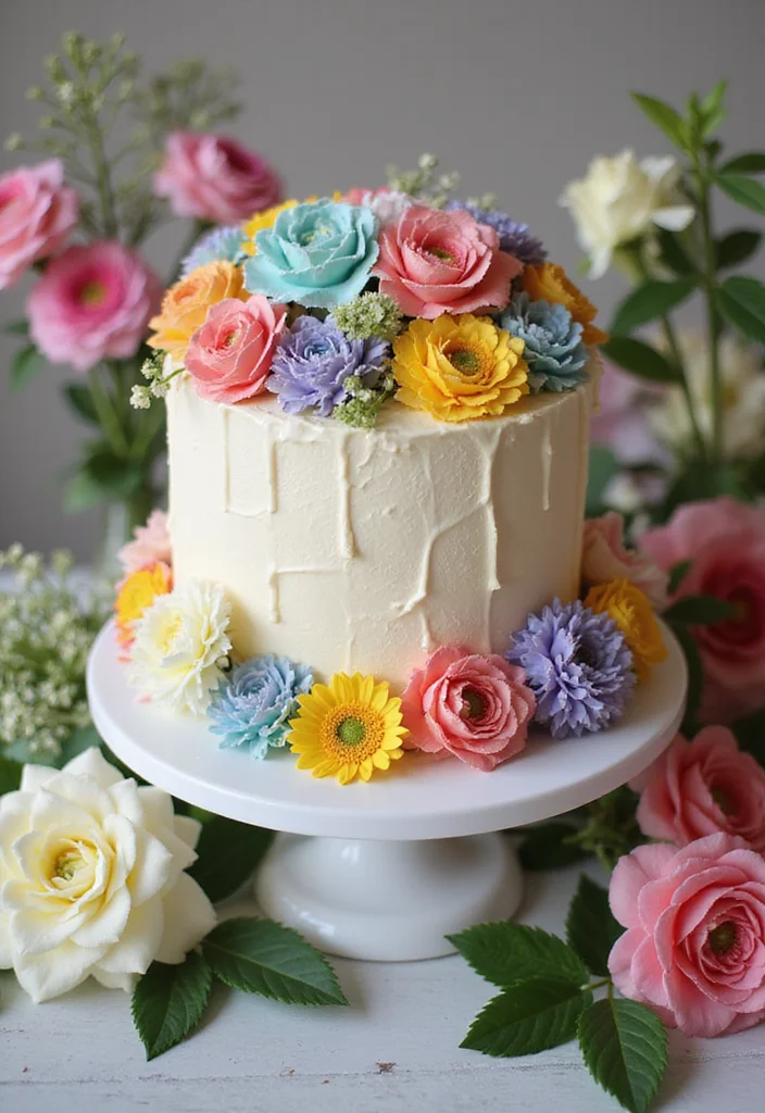 21 Cake Decorating Ideas That'll Transform Your Baking Game (You Won't Want to Miss #8!) - 2. Floral Buttercream Cake