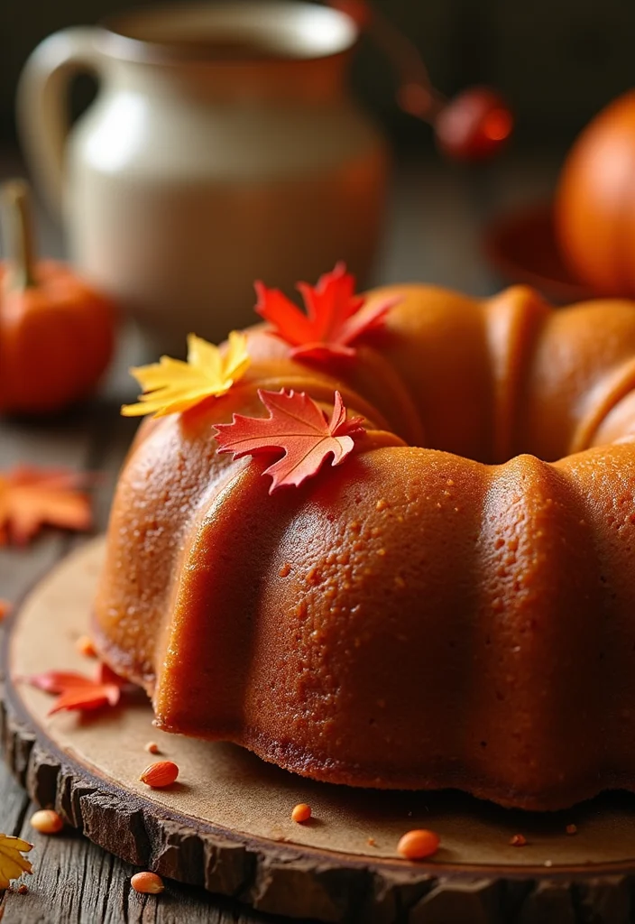 22 Fun Bundt Cake Decorating Ideas Your Kids Will Love! - 15. Thanksgiving Harvest Bundt Cake