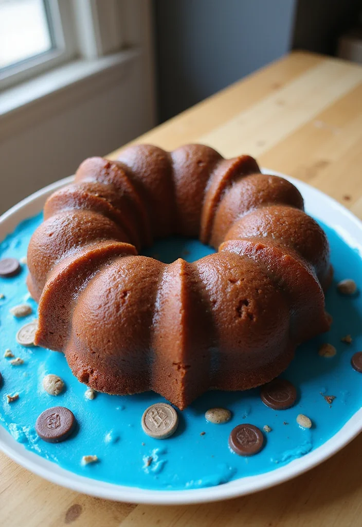 22 Fun Bundt Cake Decorating Ideas Your Kids Will Love! - 16. Pirate Treasure Bundt Cake