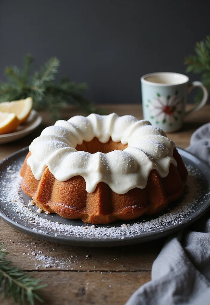 22 Fun Bundt Cake Decorating Ideas Your Kids Will Love! - 18. Cozy Winter Wonderland Bundt Cake
