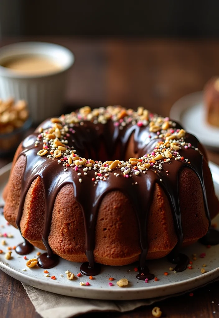 22 Fun Bundt Cake Decorating Ideas Your Kids Will Love! - 5. Chocolate Drizzle Bundt Cake