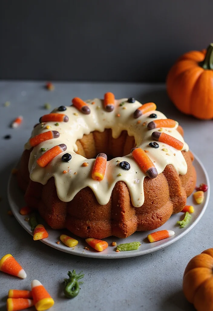 22 Fun Bundt Cake Decorating Ideas Your Kids Will Love! - 6. Halloween Bundt Cake