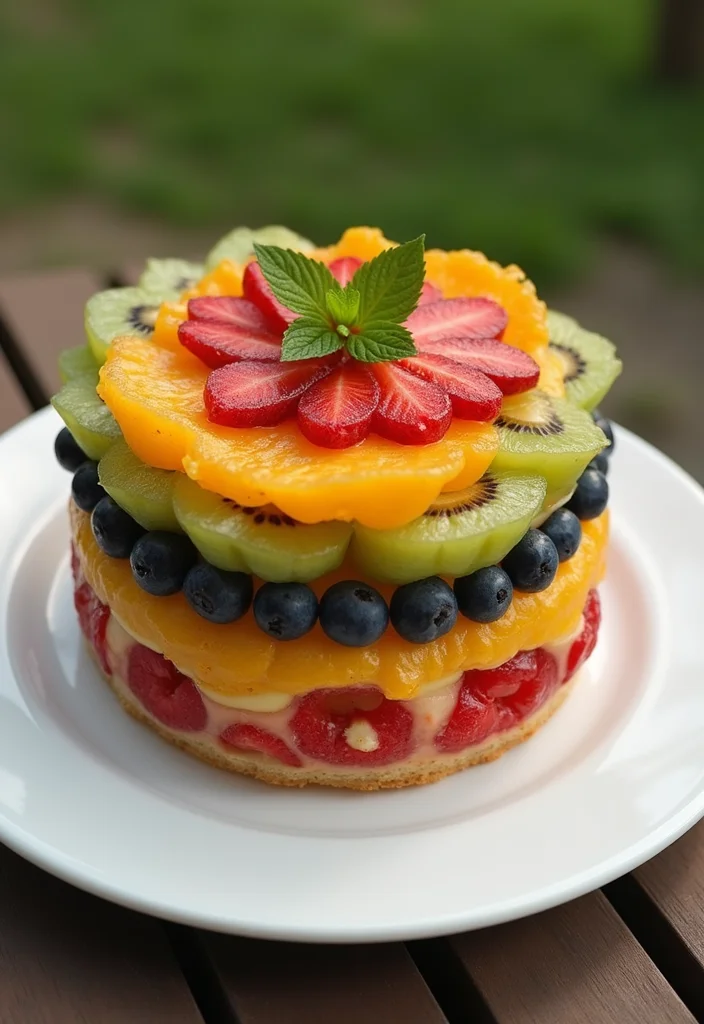 28 Healthy Birthday Cake Alternatives That Taste Amazing (Wait Until You Try #14!) - 16. Fruit Salad Cake