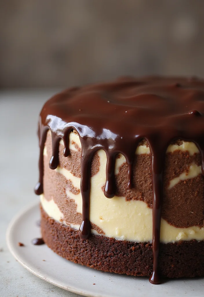 6 Months Birthday Cake Ideas That Will Make Your Baby's Milestone Unforgettable! - 5. Classic Vanilla & Chocolate Marbled Cake