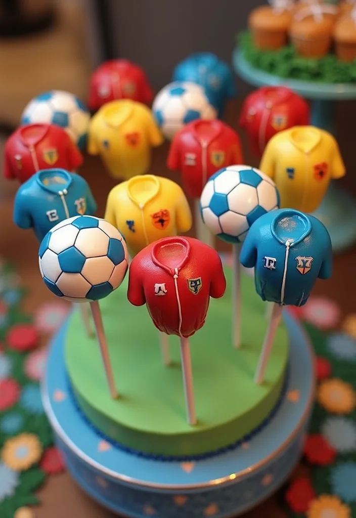 Celebrate Like a Champion: 11 Messi Cakes to Make Your Birthday Extra Special! - 10. Messi Fondant Cake Pops