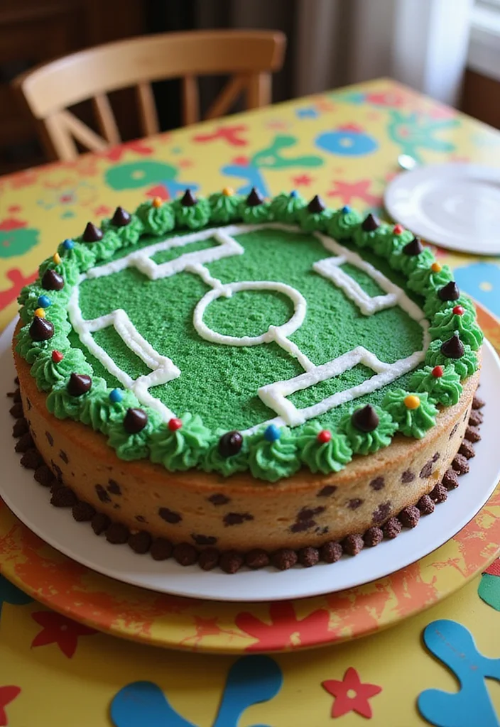 Celebrate Like a Champion: 11 Messi Cakes to Make Your Birthday Extra Special! - 11. Messi Chocolate Chip Cookie Cake