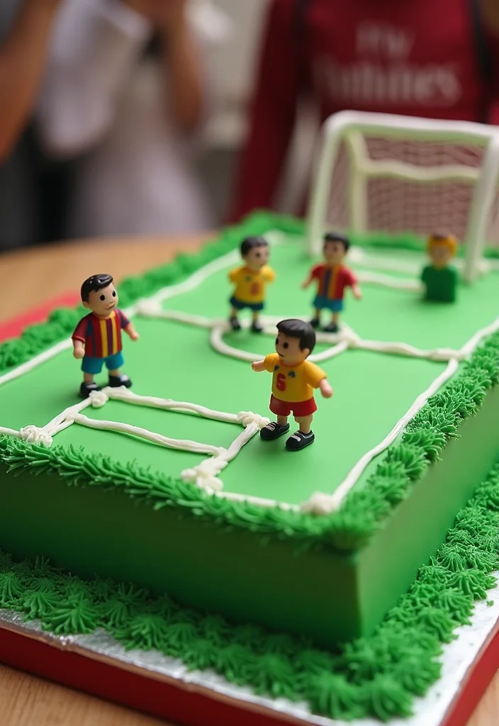 Celebrate Like a Champion: 11 Messi Cakes to Make Your Birthday Extra Special! - 2. Messi Soccer Field Cake