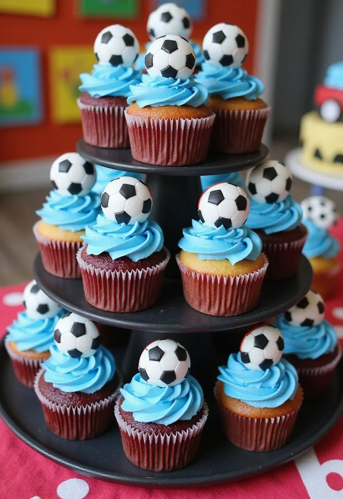 Celebrate Like a Champion: 11 Messi Cakes to Make Your Birthday Extra Special! - 4. Messi Cupcake Tower