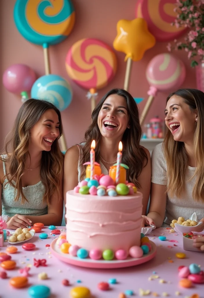 Discover 8 Unique Birthday Photoshoot Ideas with Cake That Everyone Will Talk About! - 6. Whimsical Candy Land