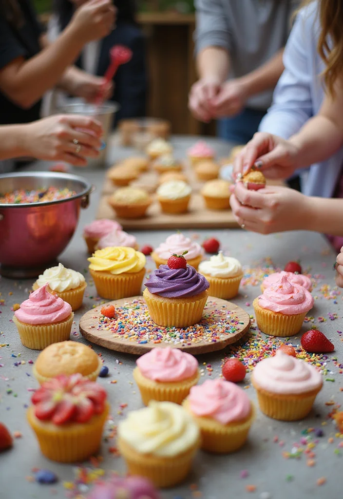 Discover 8 Unique Birthday Photoshoot Ideas with Cake That Everyone Will Talk About! - 8. DIY Customizable Cupcake Bar