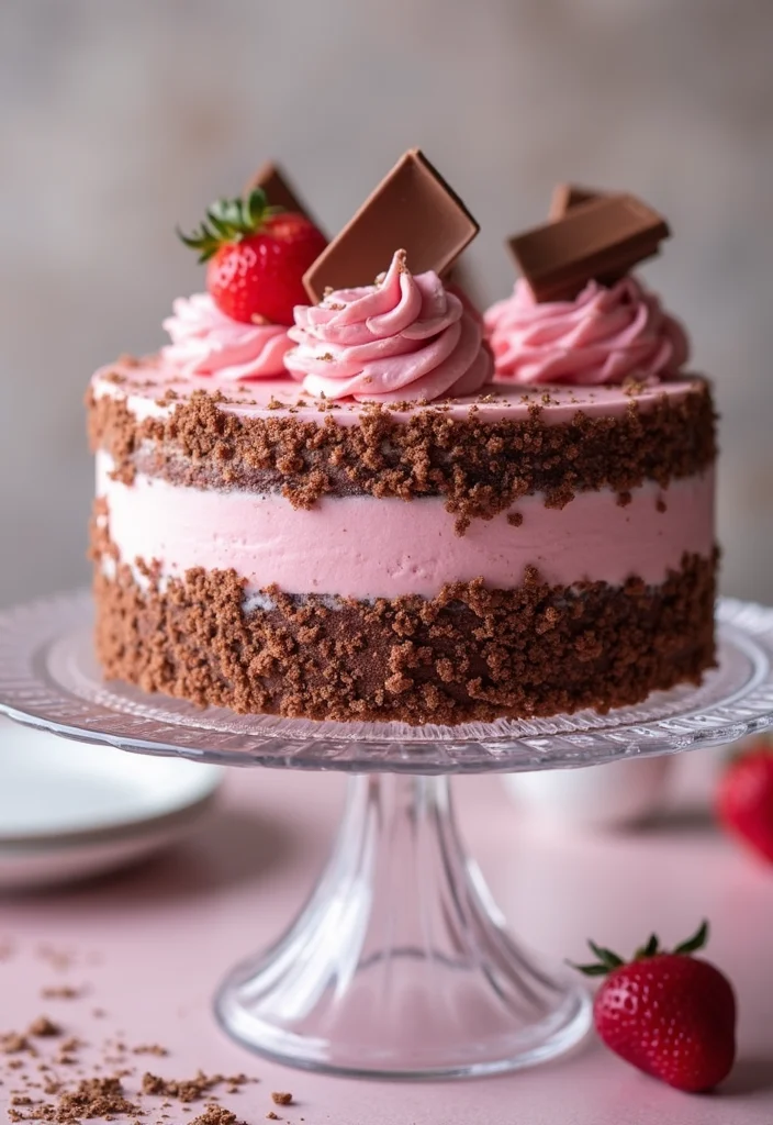 Get Creative with These 12 Pink and Purple Cake Ideas for Your Next Party! - 10. Pink Chocolate Mousse Cake