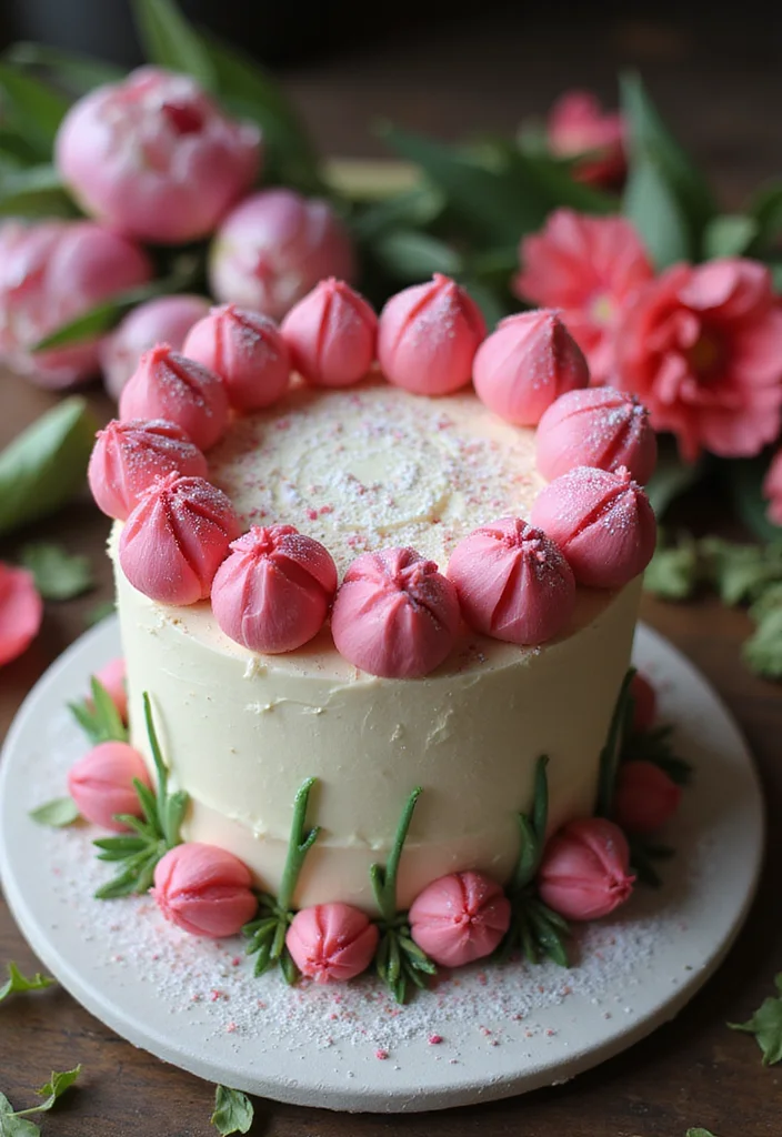 How to Create a Show-Stopping Tulip Cake: 12 Tips You Can't Afford to Miss! - 9. Final Touches and Decoration