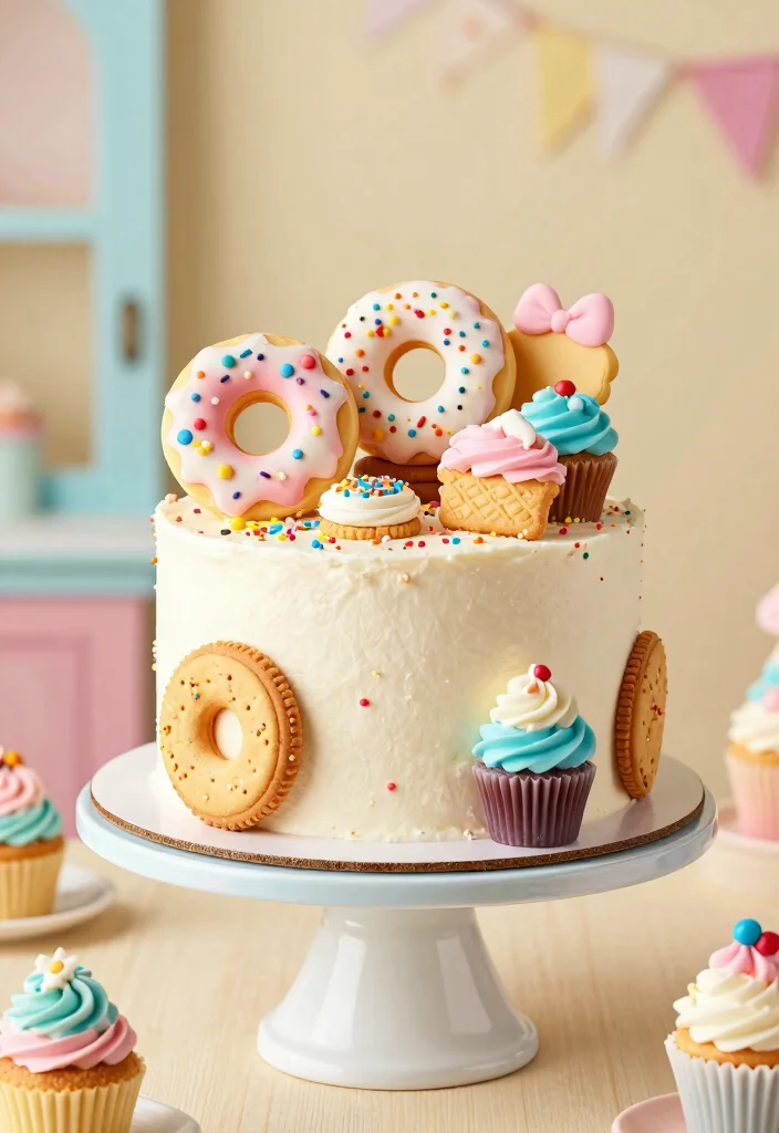 15 Adorable 5th Birthday Cake Ideas for Animal Lovers - 13. Bakery Treats Cake 1