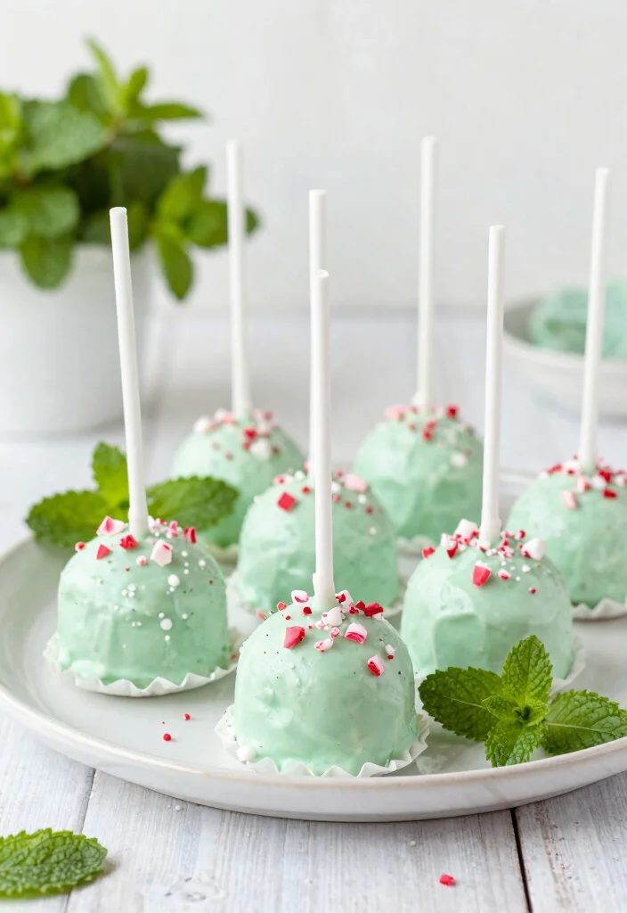 15 Baby in Bloom Cake Pops Ideas: Soft Floral Style - 12. Sweet Mint Breeze Cake Pops 1