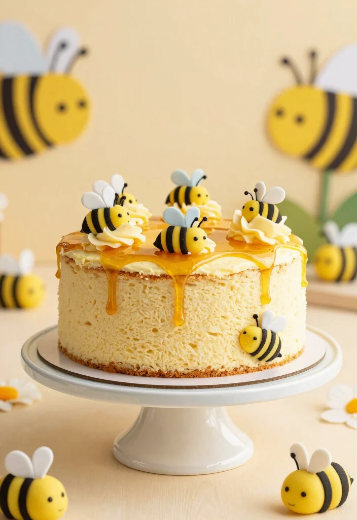 15 Bee Smash Cake Ideas for Sweet Little Celebrations - 14. Honey Joy Cake 1