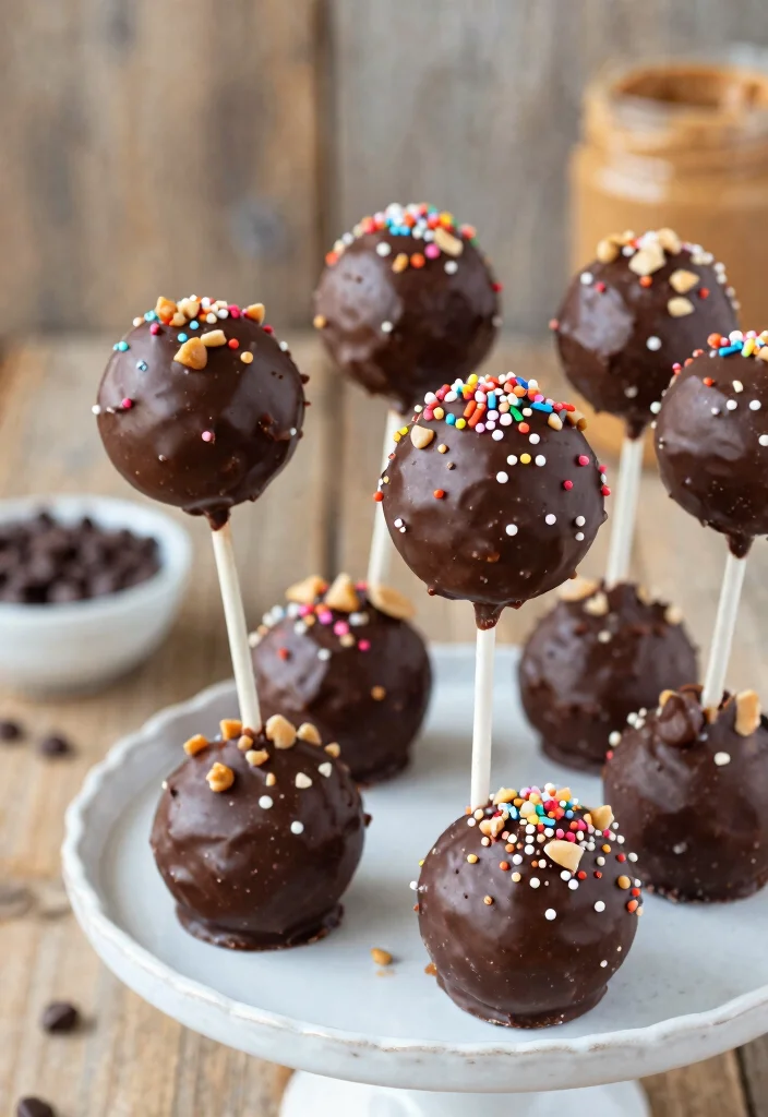 15 Cake Pops Ohne Backen Ideas Easy No Bake Treats - 1. Chocolate Peanut Butter Bliss 1