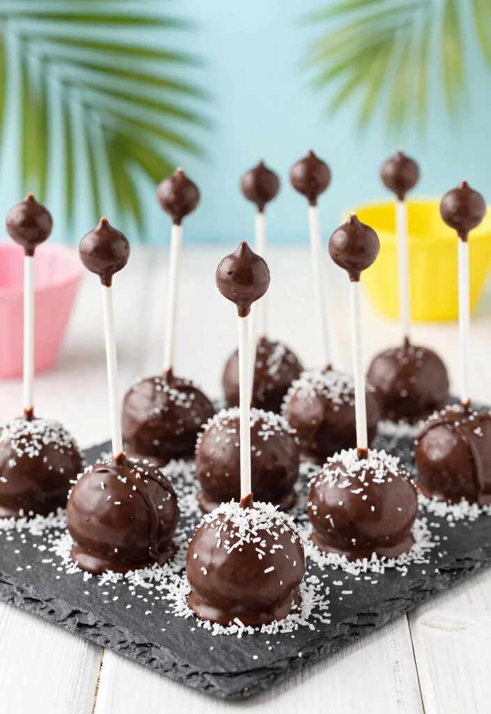 15 Cake Pops Ohne Backen Ideas Easy No Bake Treats - 13. Chocolate Coconut Cake Pops 1