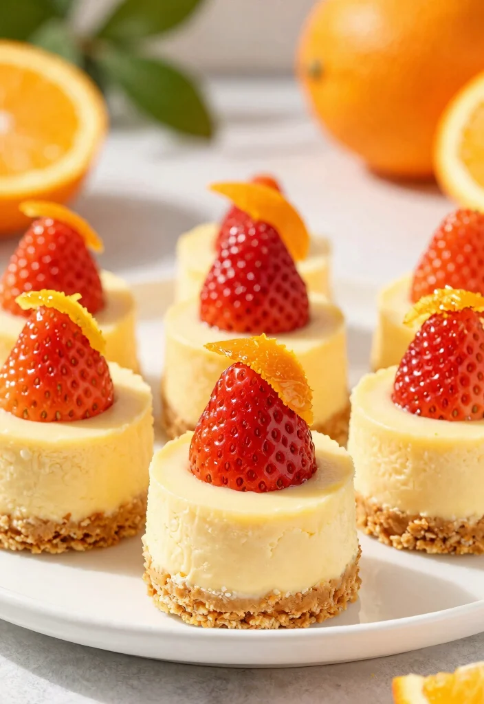 15 Cheesecake Filled Strawberries Ideas: Elegant Bite-Sized Treats - 14. Orange Creamsicle Cheesecake 1