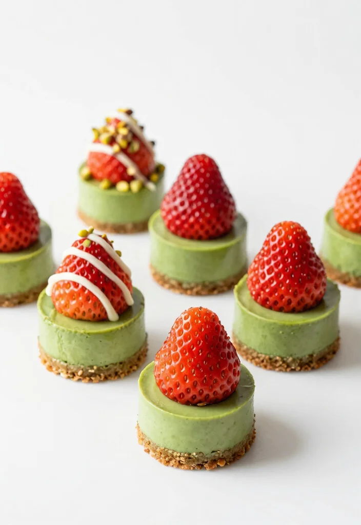 15 Cheesecake Filled Strawberries Ideas: Elegant Bite-Sized Treats - 5. Matcha Cheesecake Filling 1