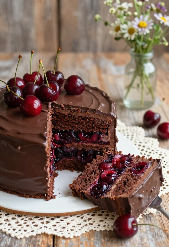 15 Chocolate Cake With Cherries Ideas: Sweet Tart Balance - 1. Classic Chocolate Cherry Cake 1