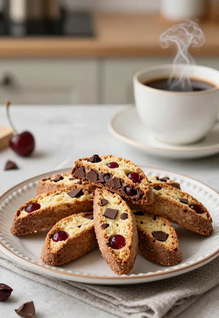 15 Chocolate Cake With Cherries Ideas: Sweet Tart Balance - 12. Chocolate Cherry Biscotti 1