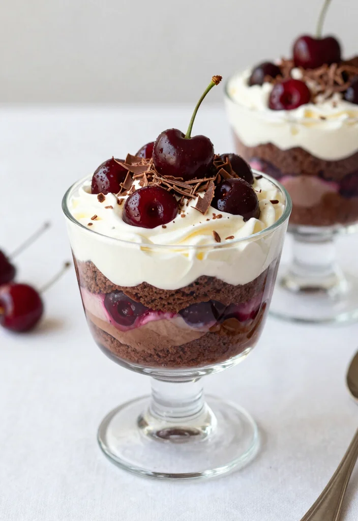 15 Chocolate Cake With Cherries Ideas: Sweet Tart Balance - 13. Chocolate Cherry Trifle 1
