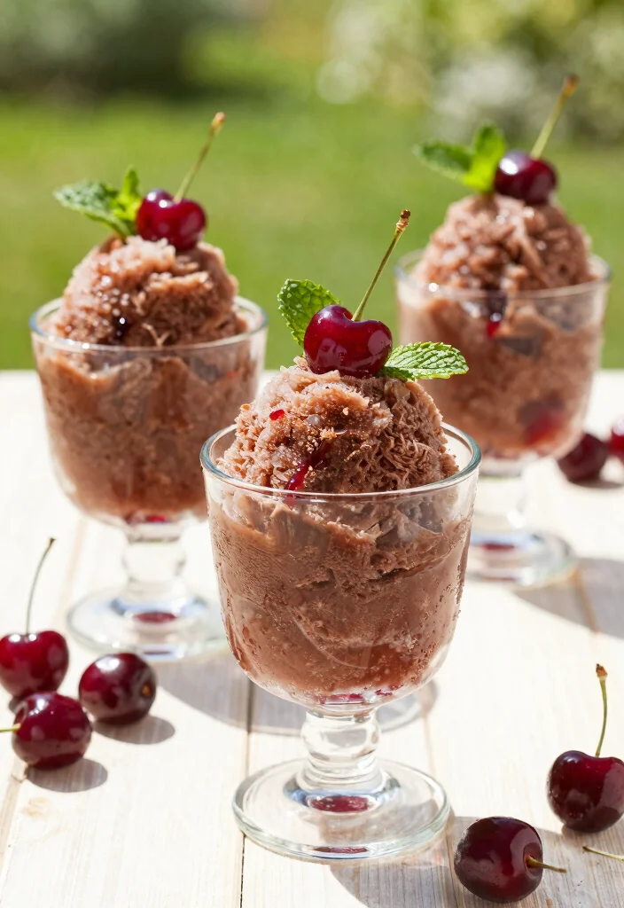15 Chocolate Cake With Cherries Ideas: Sweet Tart Balance - 14. Chocolate Cherry Granita 1