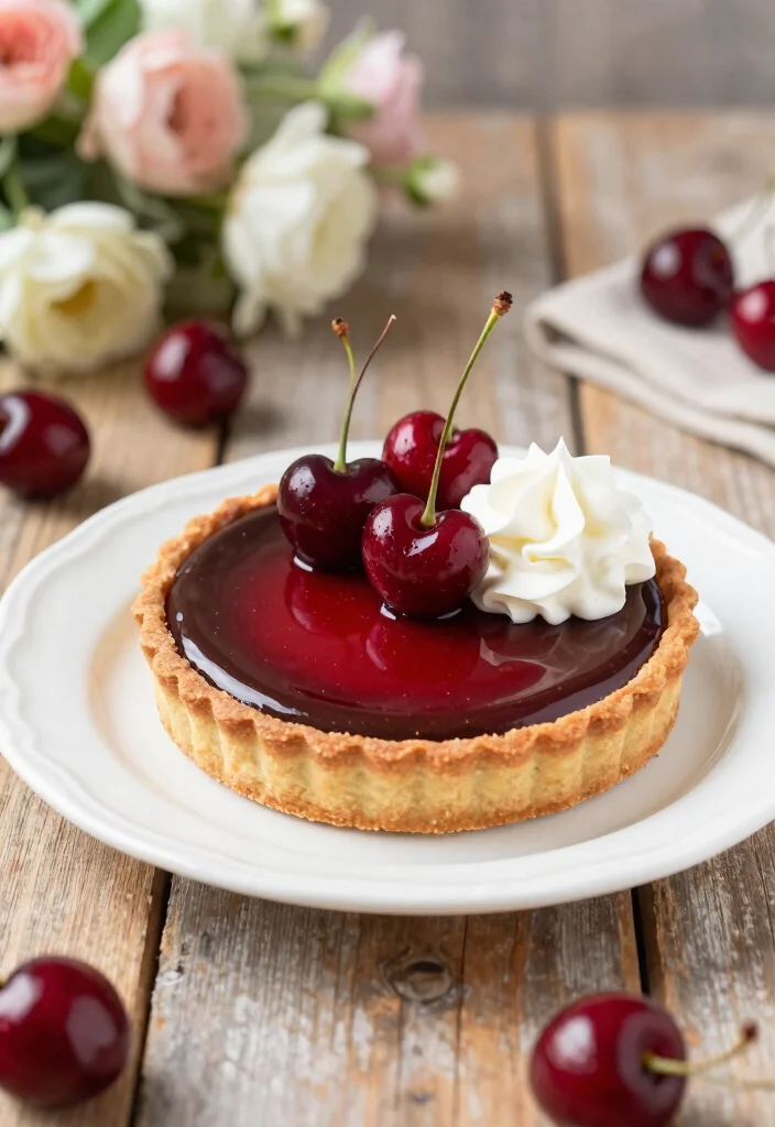 15 Chocolate Cake With Cherries Ideas: Sweet Tart Balance - 2. Cherry Chocolate Tart 1