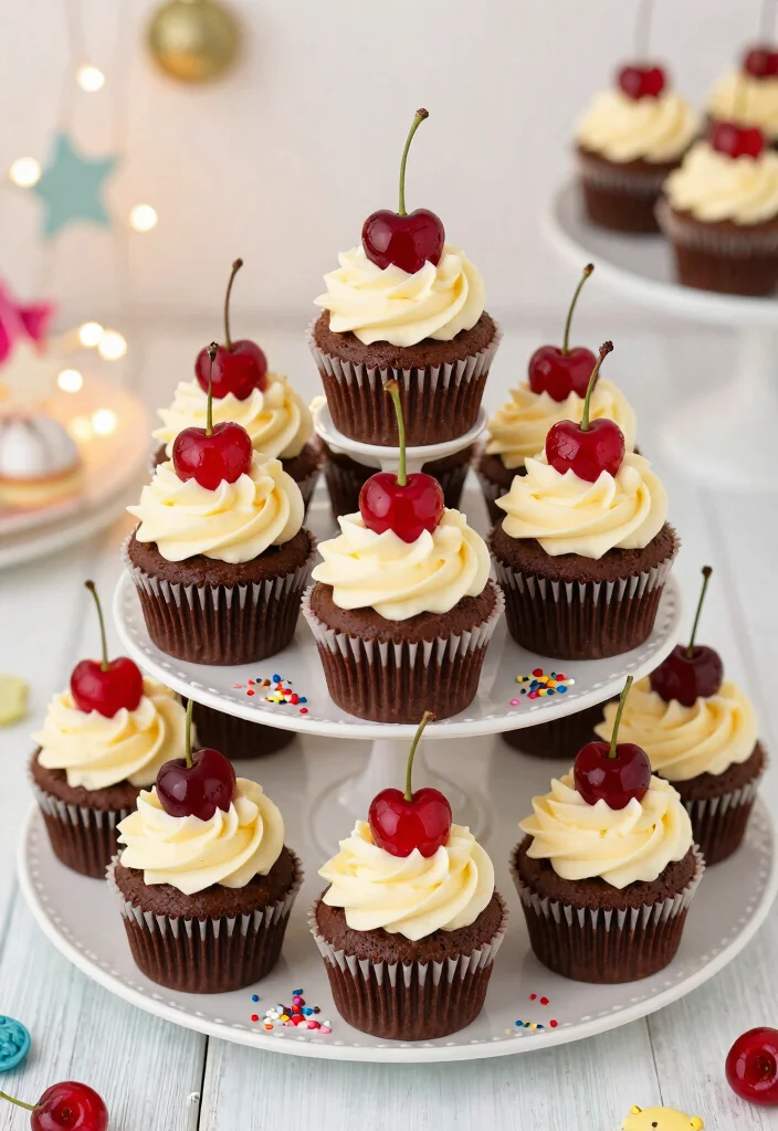15 Chocolate Cake With Cherries Ideas: Sweet Tart Balance - 3. Chocolate Cherry Cupcakes 1